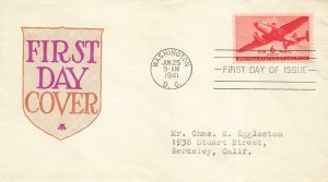 C25 6c AIR MAIL FDC 1941 - E. C. Lawrence GP cachet