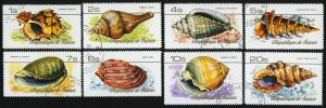 GUINEA Sc 729-36 VF/USED - 1977 - Sea Shells - Short Set