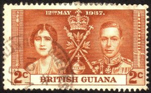 1937, British Guiana 2c, Used, Sc 227