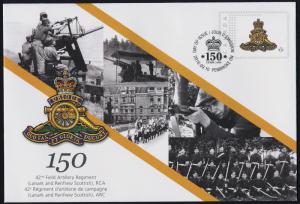 Canada S114 pre-paid Commemorative envelope - 42nd Field Artillery Regiment