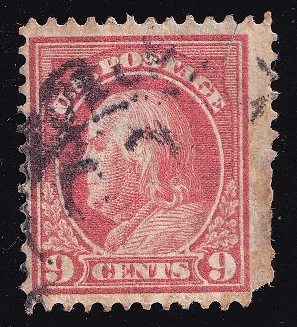 US Scott 415 Used perfin clipped corner and thin  Lot AE2003 