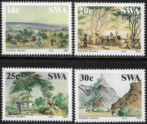 South West Africa #578-81 MNH Set - Paintings by Thomas Baines