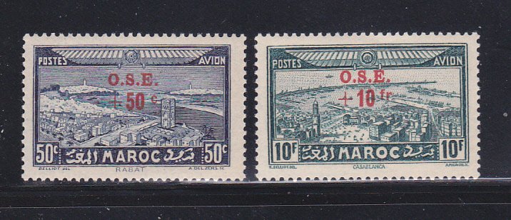 French Morocco CB22-CB23 Set MH Surcharges