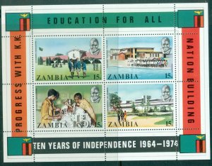 Zambia 1974 Independence 10th Anniv. MS MUH