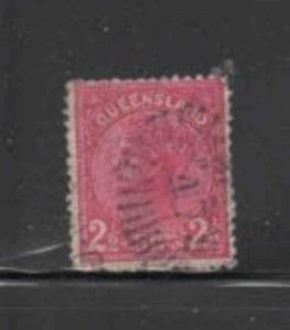 AUSTRALIA-QUEENSLAND #115 1897 2 1/2p QUEEN VICTORIA F-VF USED a