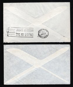 AUSTRALIA 2 COVER LOT - OSBOURNE TO DELAWARE USA - 1955