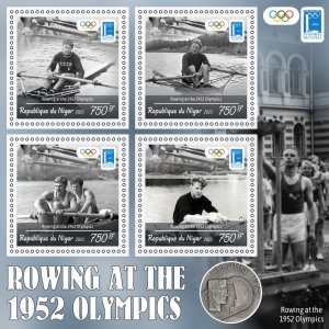 Stamps.Olympic Games 1952 in Moscow, Rowing 2024 year 1+1 sheet perforated MNH**