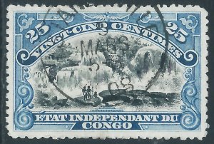 Belgian Congo, Sc #21, 25c Used