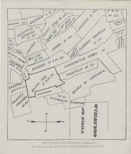 Circa 1910 - Goldfield, Nevada Mining Map - Ephemera 1145