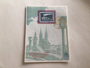 Yugoslavia 1940 Gold cancel stamps souvenir sheet  A11289