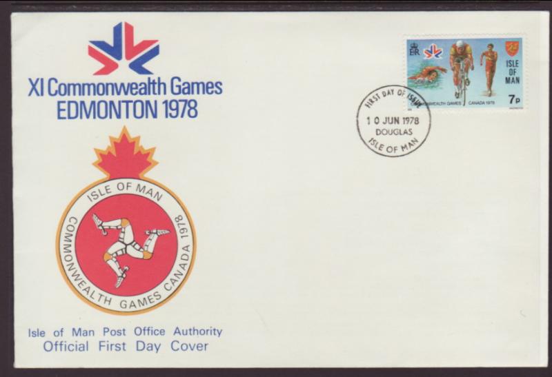 Isle of Man Commonwealth Games 1978 U/A FDC BIN