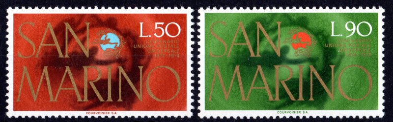 San Marino 1974 Sc#848/849 UPU CENTENARY Set (2) MNH