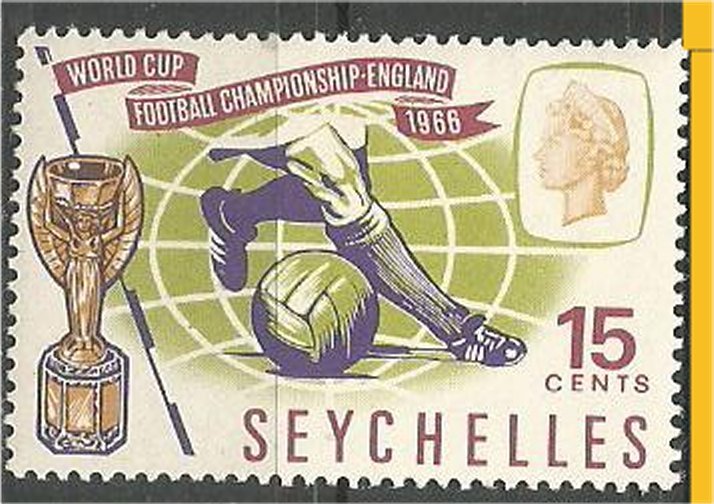 SEYCHELLES, 1966, MNH 15c, World Cup Soccer Scott 226