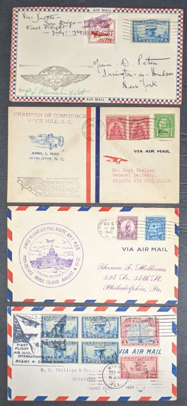 47 1930s cacheted first flight airmail covers [Y.127]