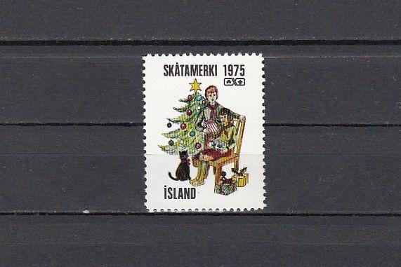 Iceland, 1975 Christmas seal with Boy & Girl Scouts in design.