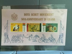 Boys Scout Movement 50th Anniversary in Ghana 1967 MNH stamps sheet R26368