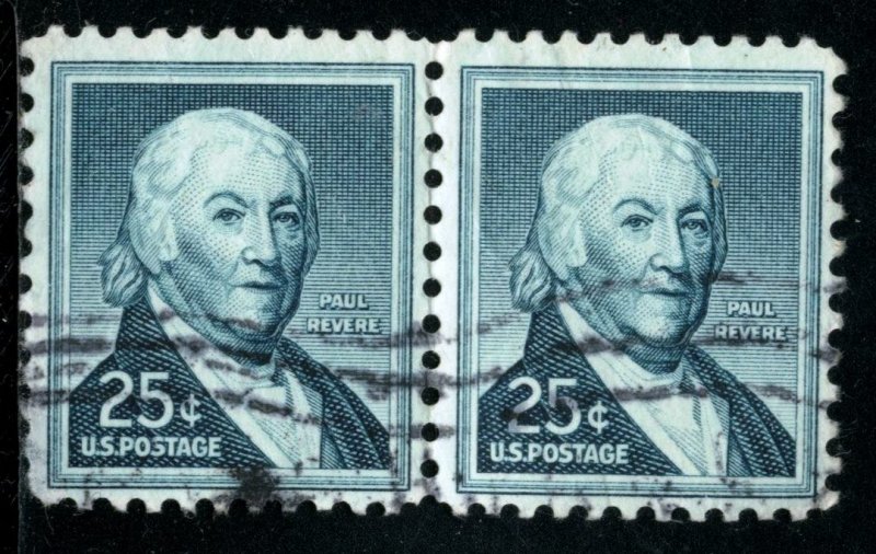 United States #1048, USED PAIR - 1958 - USA2280DST5