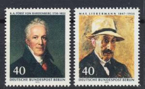  Berlin - 1972 Postraits Sc# 9N332/9N333 - MNH (2973)