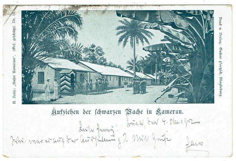 Cameroun 1902 Buea cancel on early picture postcard to Germany