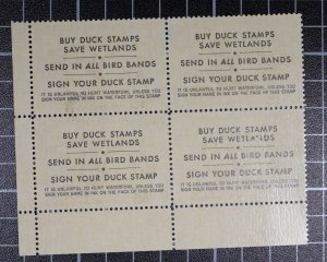 Scott RW40 1973 $5.00 Duck Stamp MNH Plate Block LR 172102 SCV - $75.00 