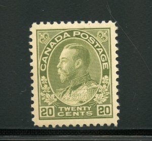 CANADA SCOTT #119 20c OLIVE EDWARD VII  XF/SUPERB MINT NEVER HINGED