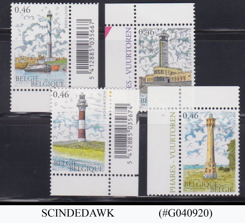 BELGIUM -2006 LIGHTHOUSES SET OF 4V MNH