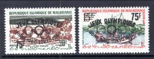 Mauritania 126-127 Olympics Overprints MNH VF