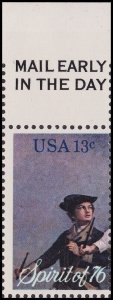 US 1629 The Spirit of 76 Drummer Boy 13c mail early single U MNH 1976