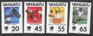 VANUATU SG502/5 1988 OLYMPICS MNH