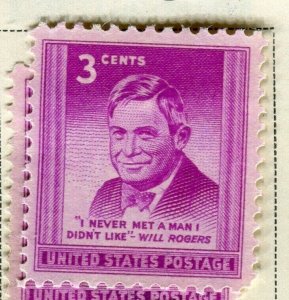 USA; 1948 early Commemorative Series Mint hinged 3c. value, Rogers