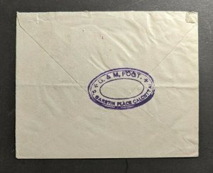 1946 Calcutta India Airmail Cover to Stockholm Sweden