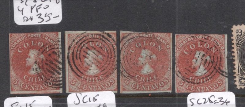 Chile SC 8 Lot of Four VFU (5dfu)