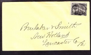 US 73 on Cover  with Fancy Cancel SCV $85 (-156)