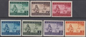 ALBANIA Sc# B17-23 CPL MNH SURTAX for VICTIMS of WORLD WAR II