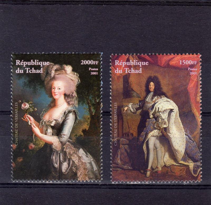 Chad 2001 Marie Antoinette/Louis XIV Set perforated (2) MNH VF