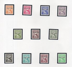 LUNDY: 1982 DEFINITIVES SET + UNOFFICIAL '1929-2009' OVERPRINTS