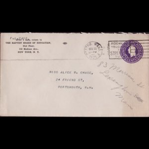 U.S.A. 1935 - Stamped Cover Used-U436 Washington 3c