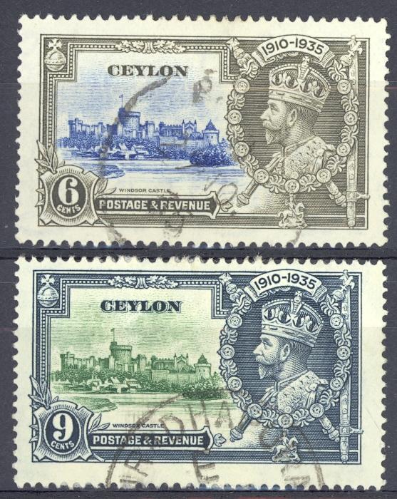 Ceylon Sc# 275-276 Used 1937 KGVI Coronation Issue