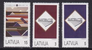 Latvia   #349-351    MNH  1993  National songfestival