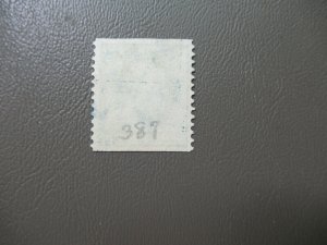 Item 041827 US 1¢ Franklin Coil Stamp #387 used CV $140