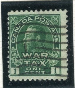 CANADA; 1915 early GV WAR TAX issue Type II, used Shade of 1c. value