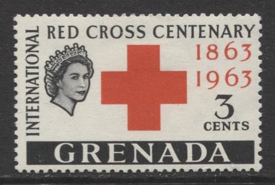 Grenada -Scott 191 -  Red Cross Centenary Issue -1963 - MLH - Single 5c Stamp