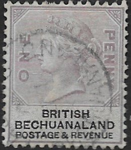 Bechuanaland 11   1887   one penny fine used