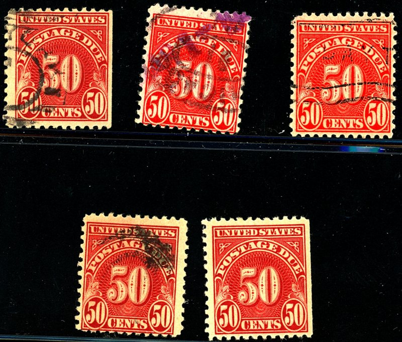 U.S. #J76 MINT/USED SET MIXED CONDITIONS