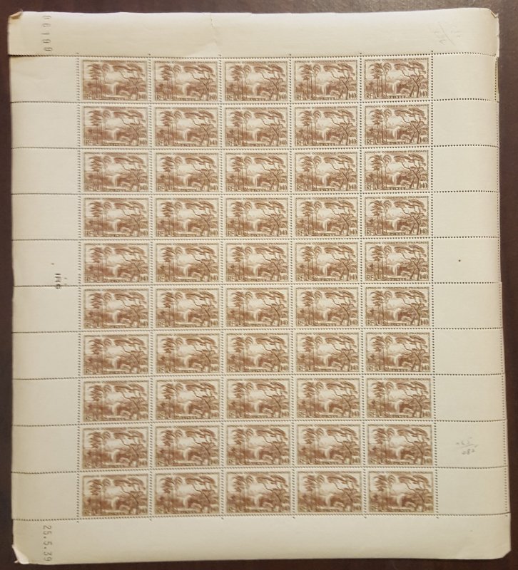 French Guinea #150* NH  Full sheet of 50 stamps  CV 60.00