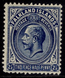 FALKLAND ISLANDS GV SG76, 2½d deep blue, M MINT. Cat £24.