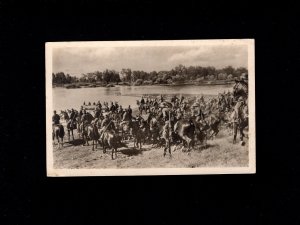 WWII APO 454 German Soldiers Horse Cavalry Postcard GI Victor 1945 2j