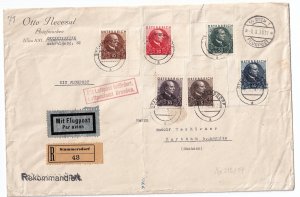 Austria 1930, Oversize Cover to Sachsen , Scarce complete set # B81-B86