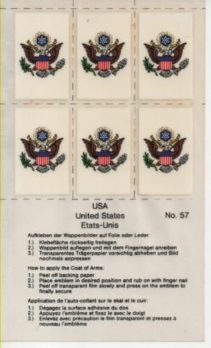 Stamp Album Country Coat of Arms - Choice of countries sheet of 6 per country