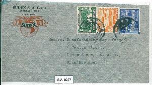 POSTAL HISTORY : PERU - AIRMAIL COVER to GB 1945